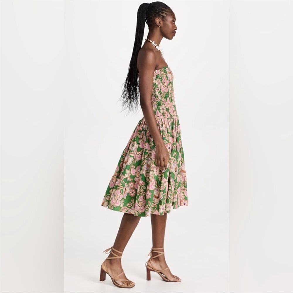 MISA Los Angeles Lola Smocked Cotton Convertible Skirt Dress XS $330 - Picture 4 of 9